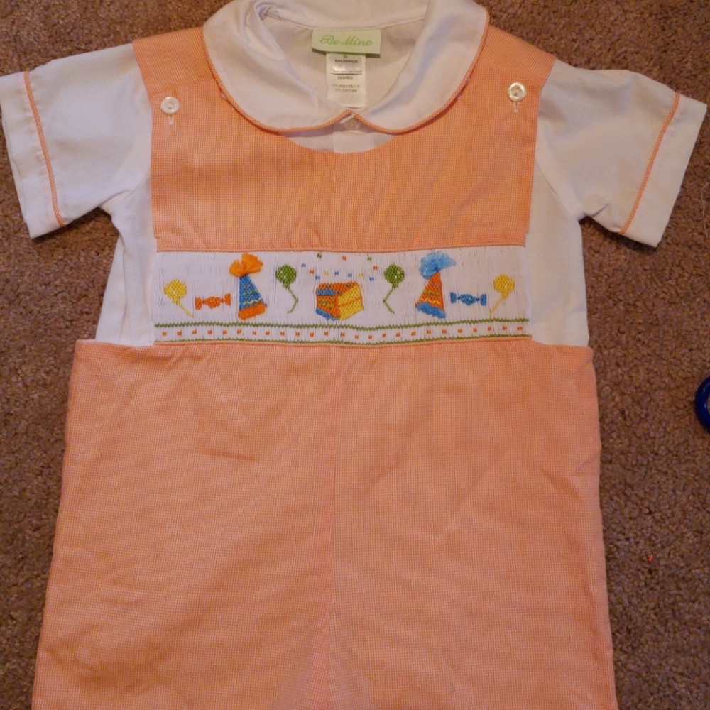 Smocked Birthday Shortall / Jon Jon